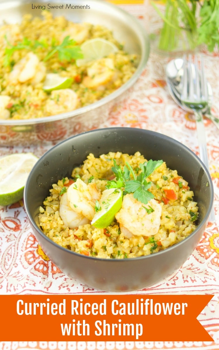 curried cauliflower rice with shrimp