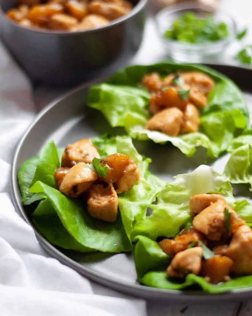 chicken mango lettuce wraps