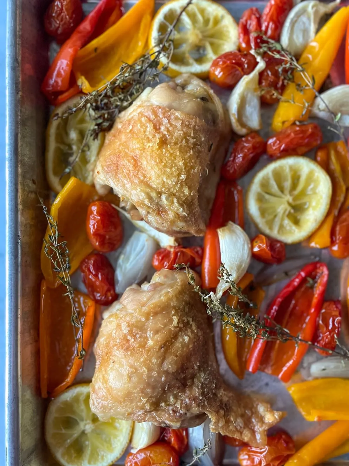 lemon chicken tray bake