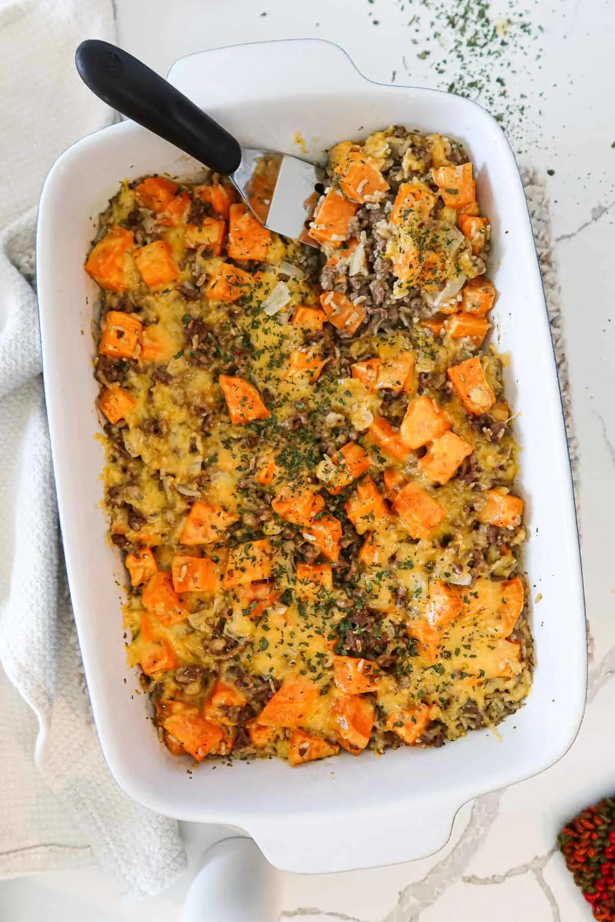 sweet potato ground beef casserole