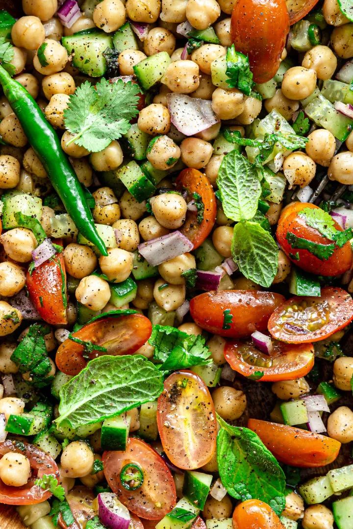 Indian chickpea salad