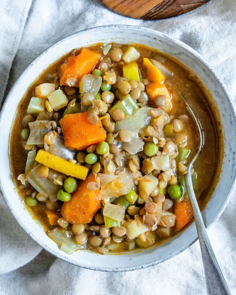 vegetable and lentil stew