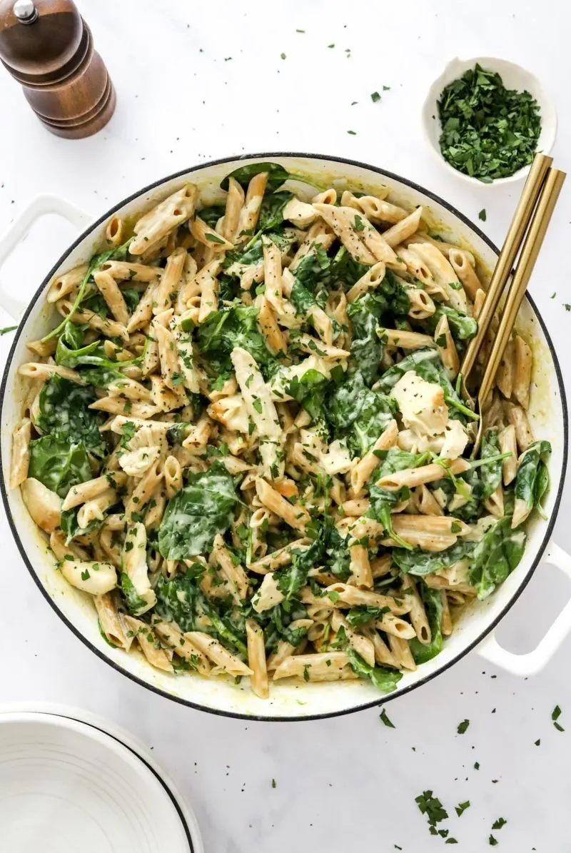 chicken spinach pasta