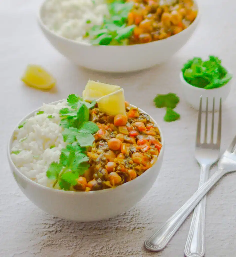 chickpea spinach curry