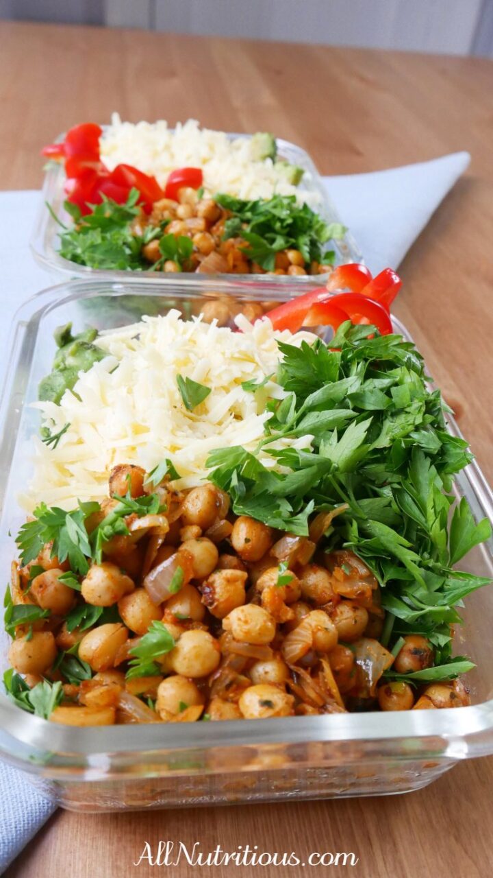 spicy chickpea meal prep