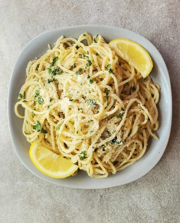 lemon parmesan garlic spaghetti