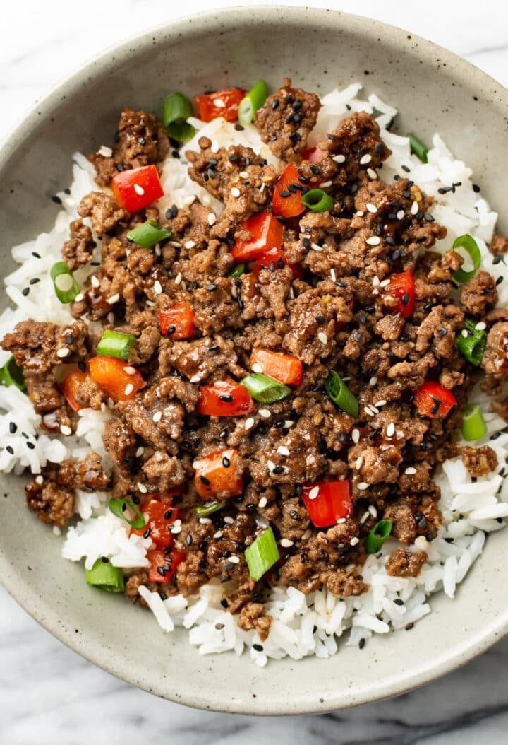beef and rice bowls