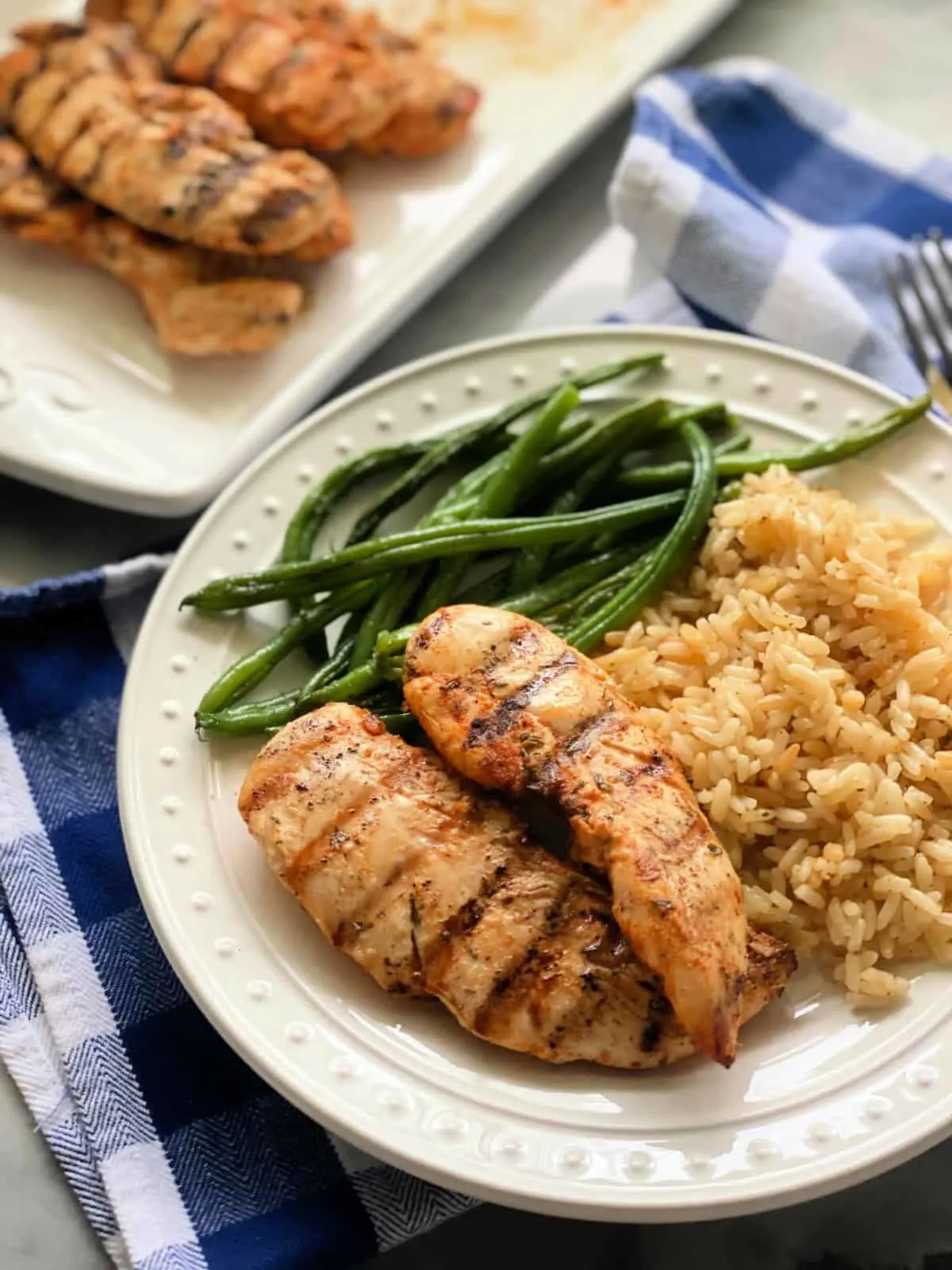 grilled Greek chicken strips