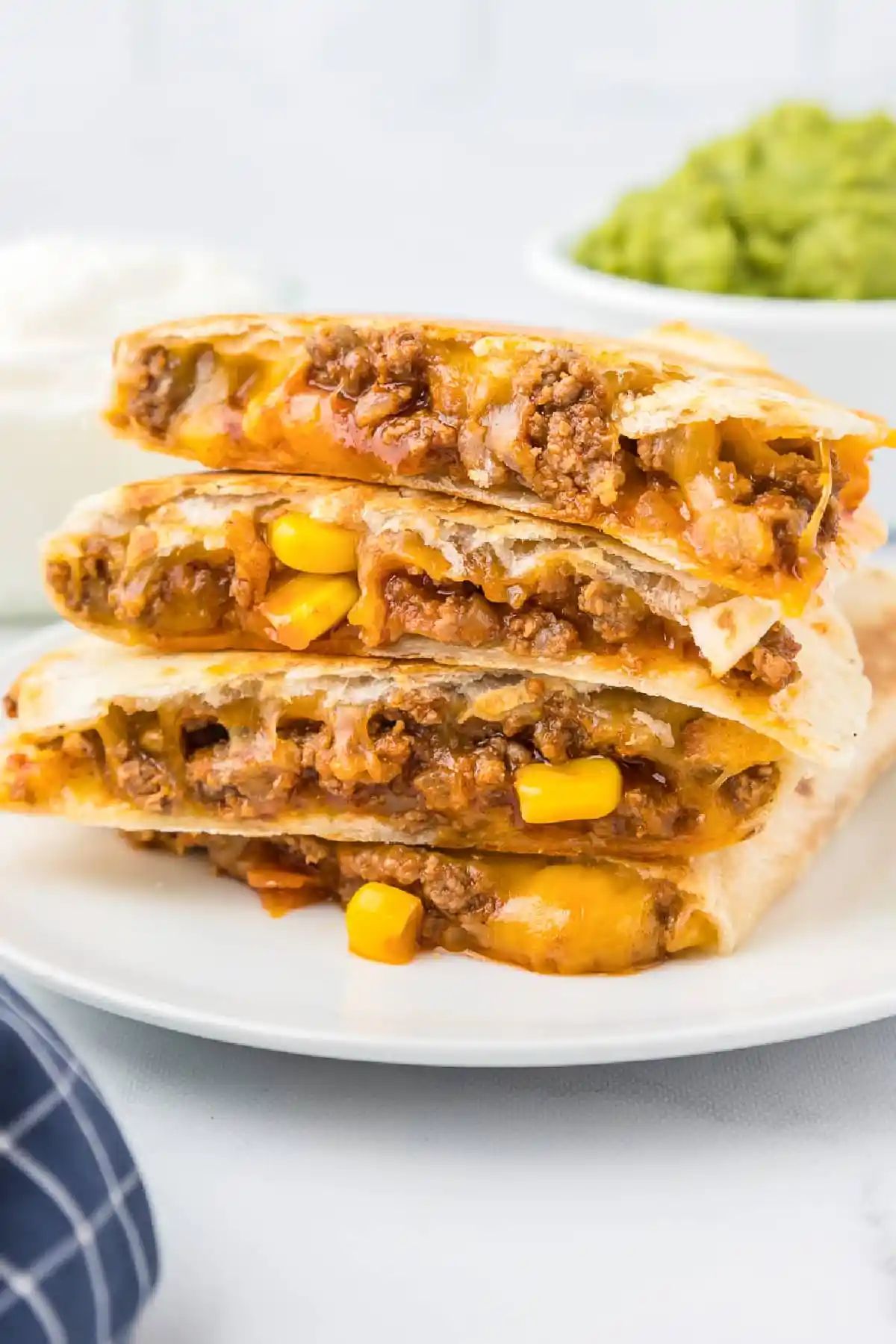 cheesy ground beef quesadillas