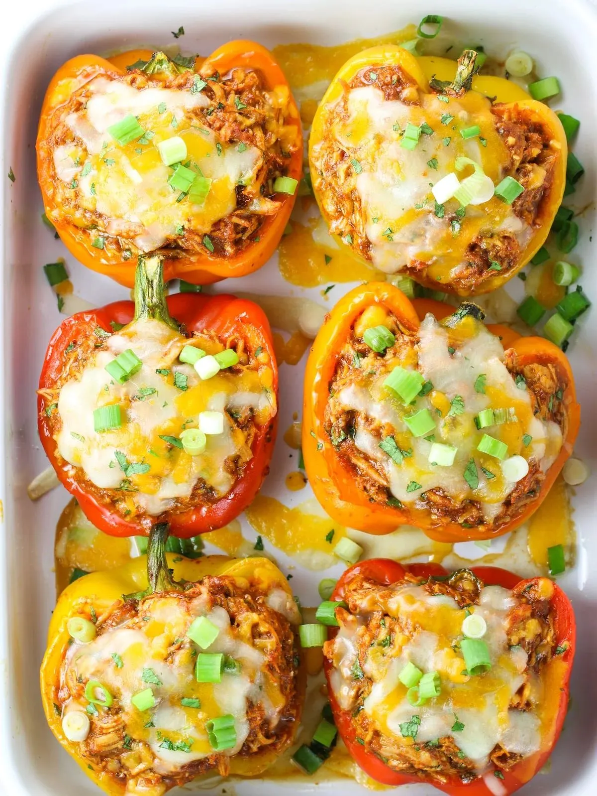 Mexican shredded stuffed peppers