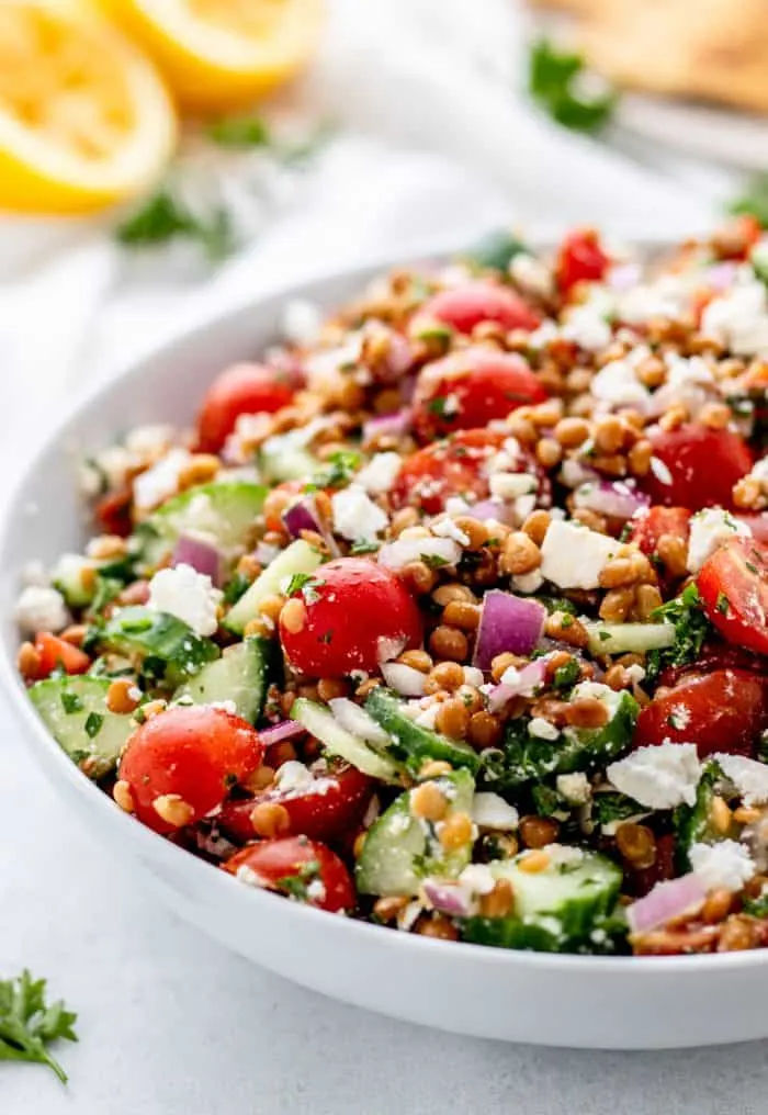 Greek lentil salad