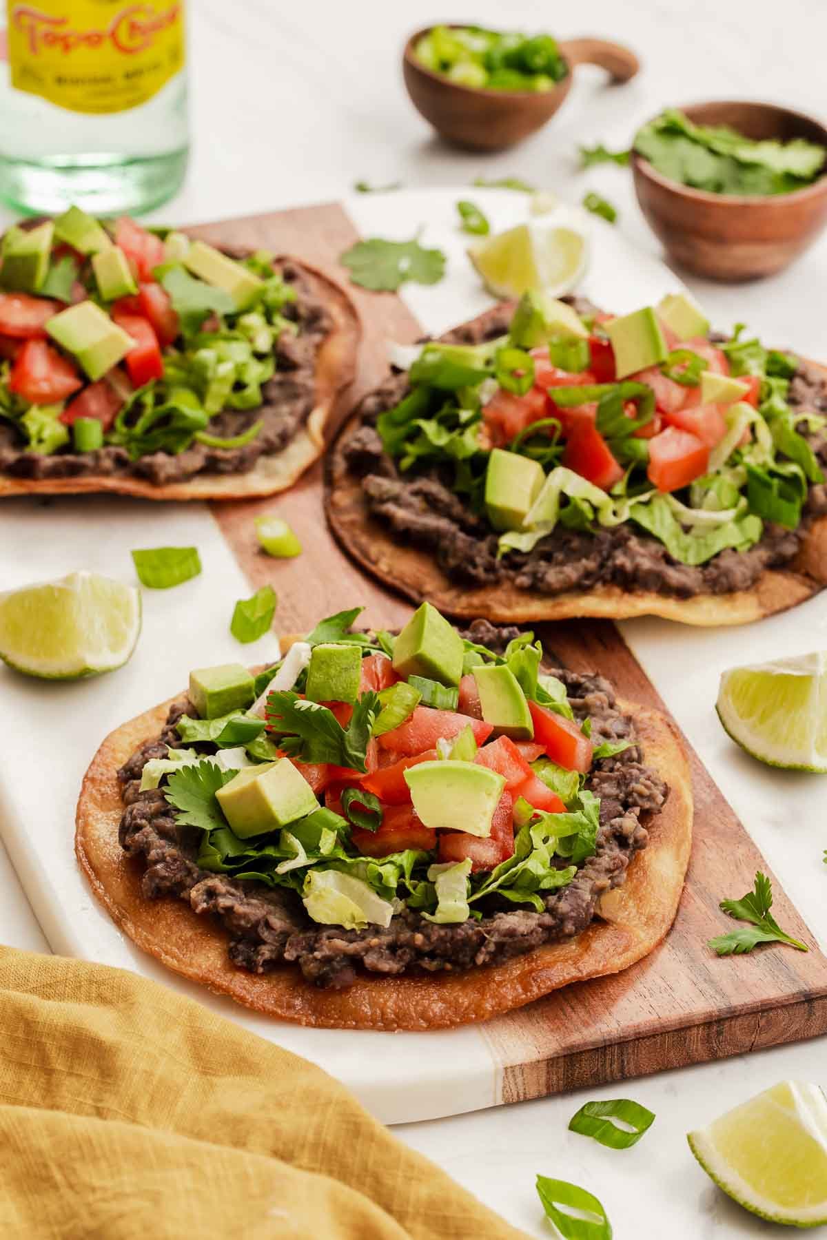 black bean tostadas