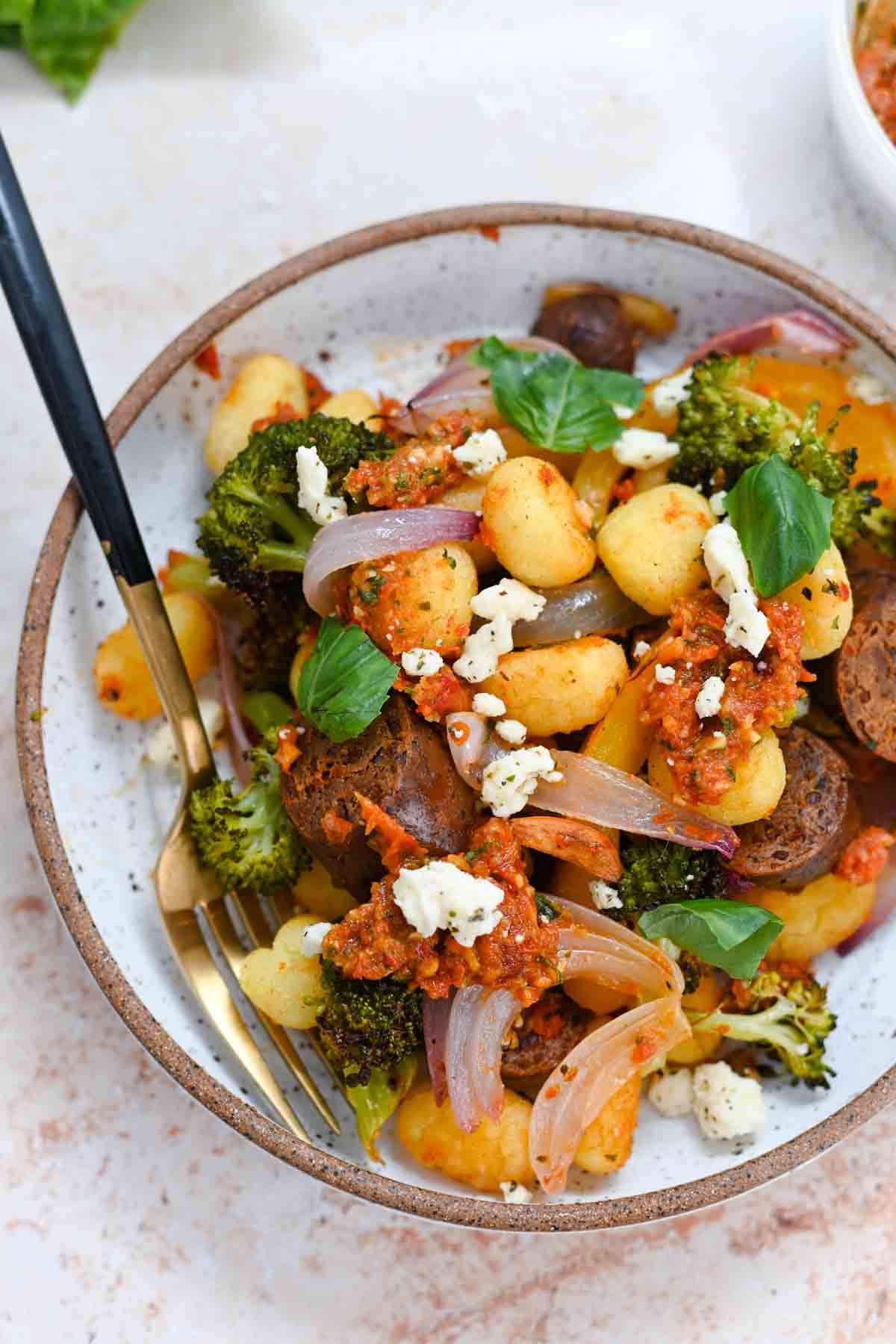 sheet pan baked gnocchi