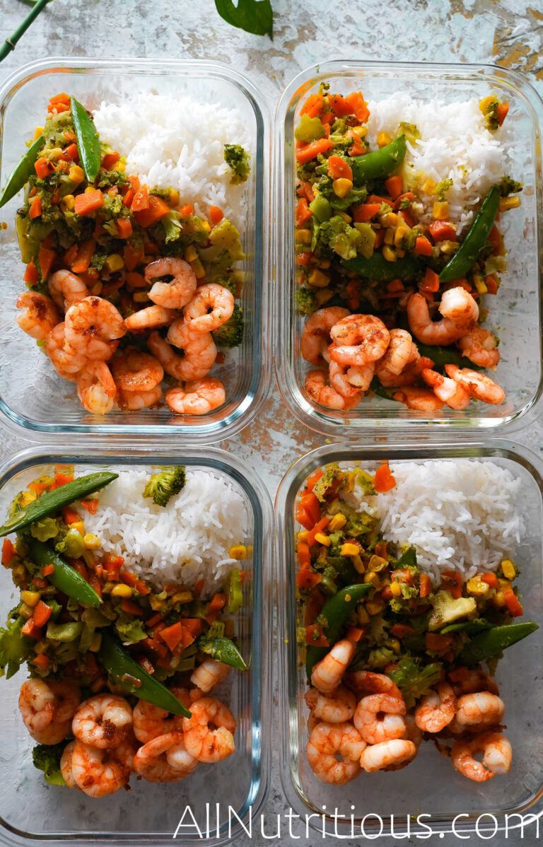 honey garlic shrimp meal prep