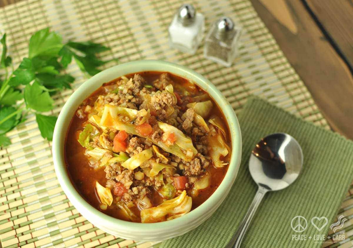 keto cabbage roll soup