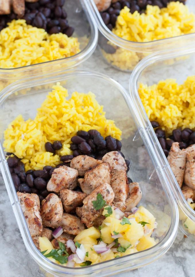 jerk chicken meal prep bowl