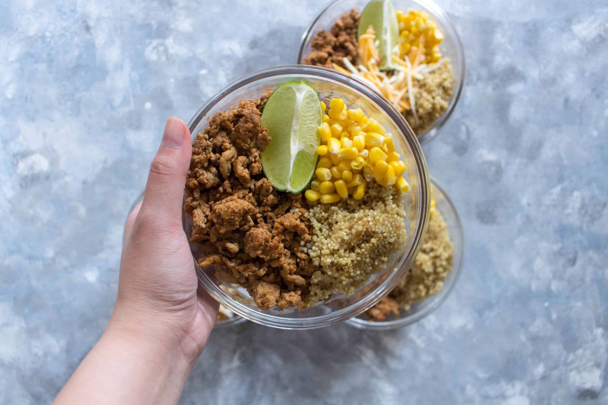 turkey taco meal prep bowl