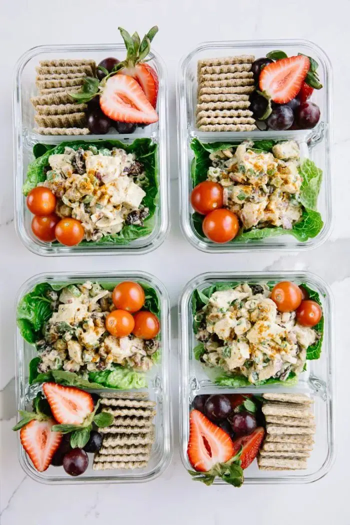 curried chicken salad meal prep