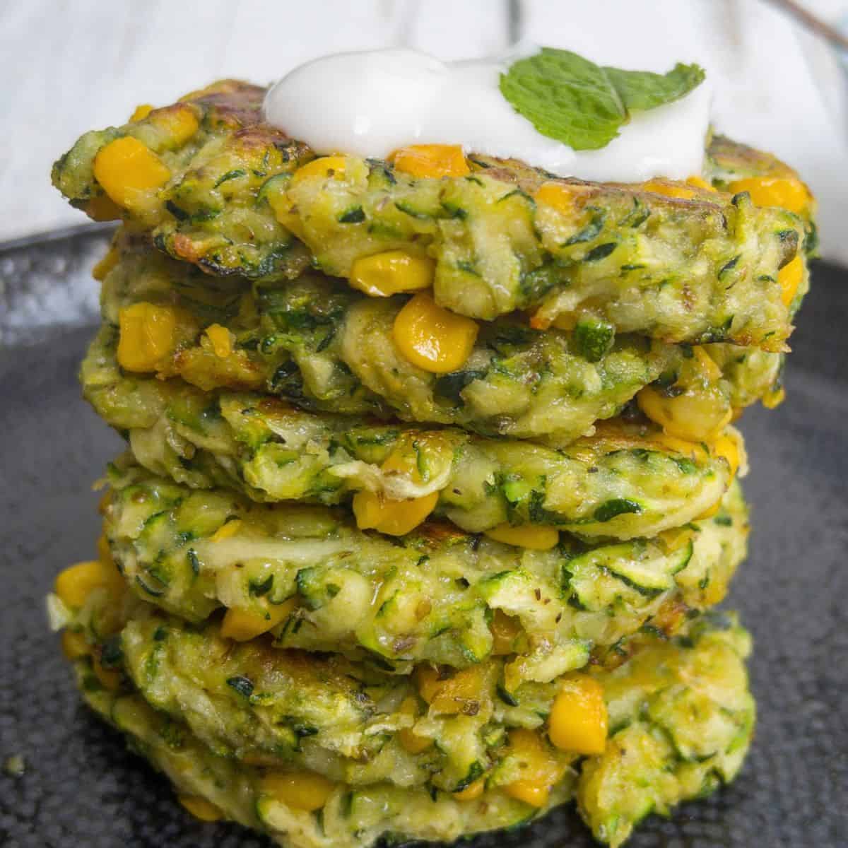 zucchini and sweetcorn fritters