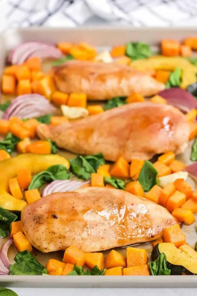 chicken with roasted squash