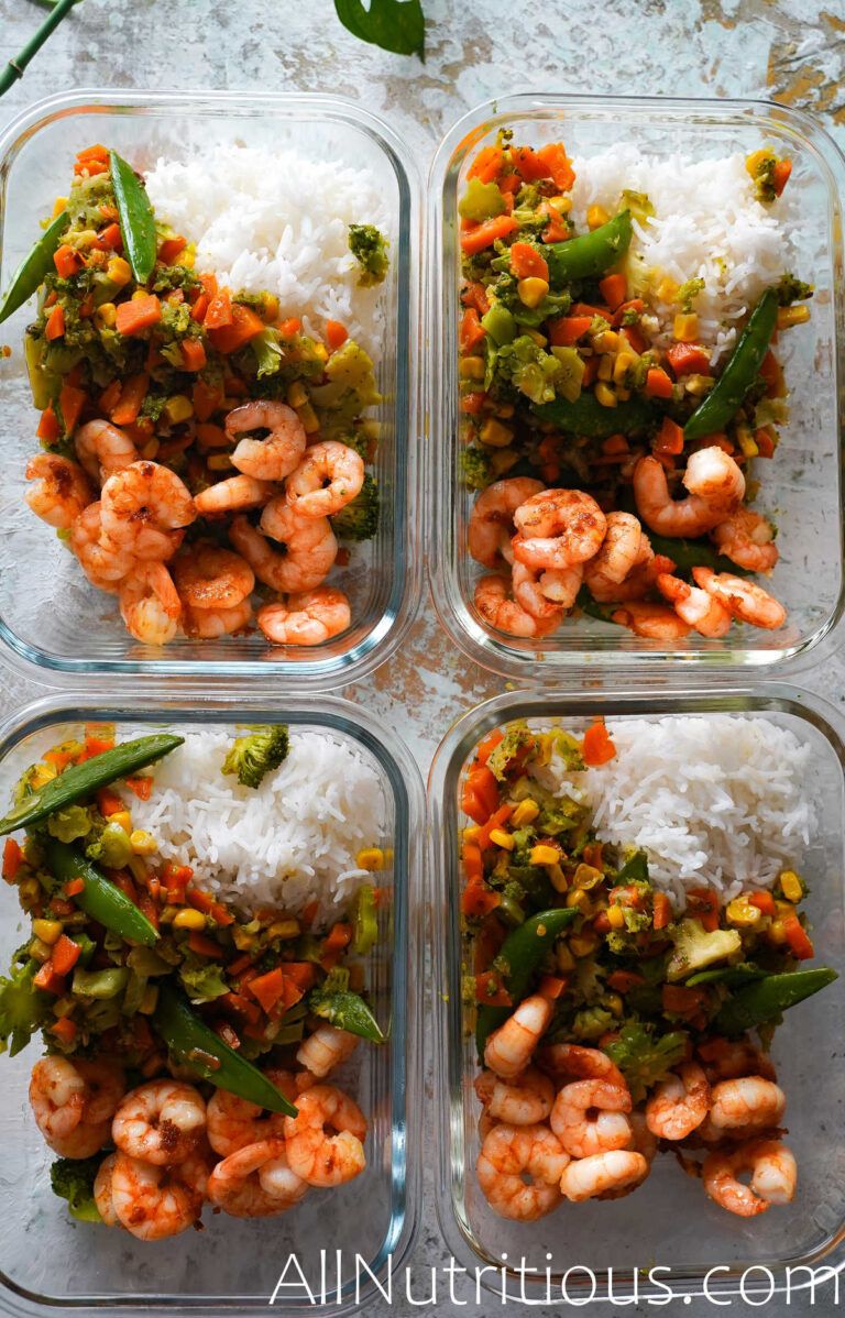 honey garlic shrimp meal prep