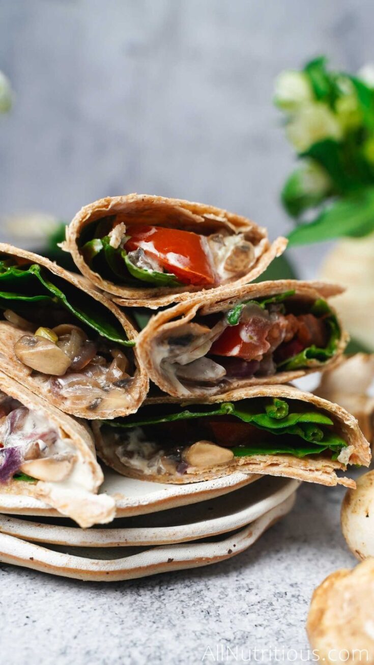 spicy mushroom wrap