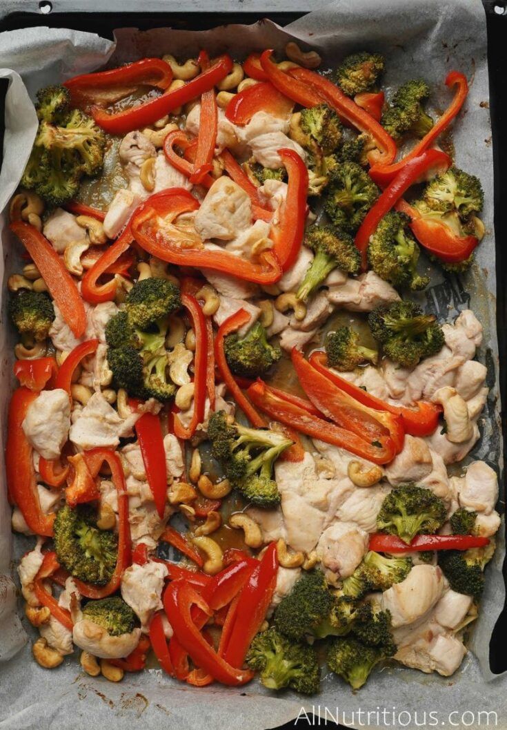 Sheet Pan Cashew Chicken