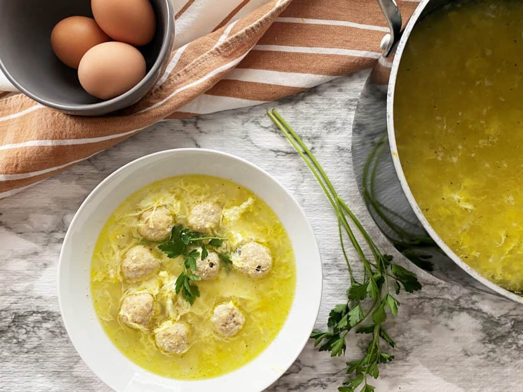 Italian wedding egg drop soup