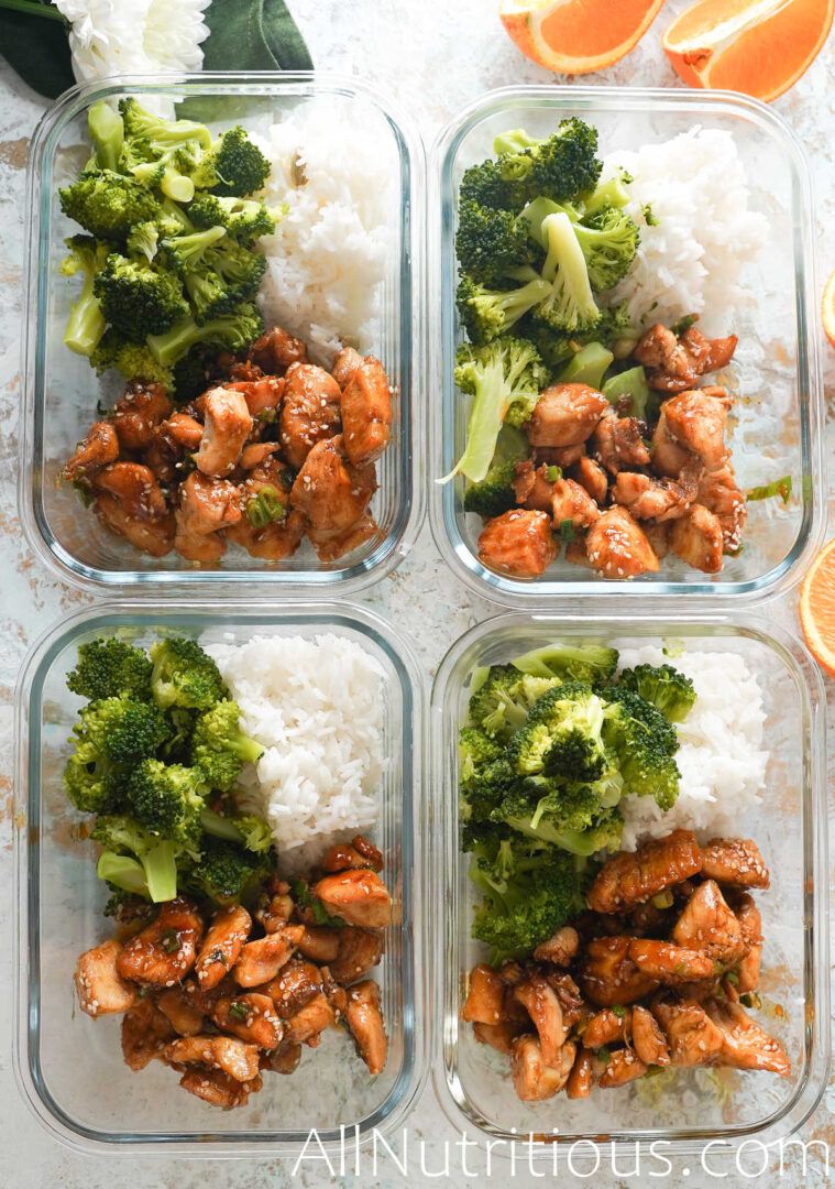 orange chicken meal prep