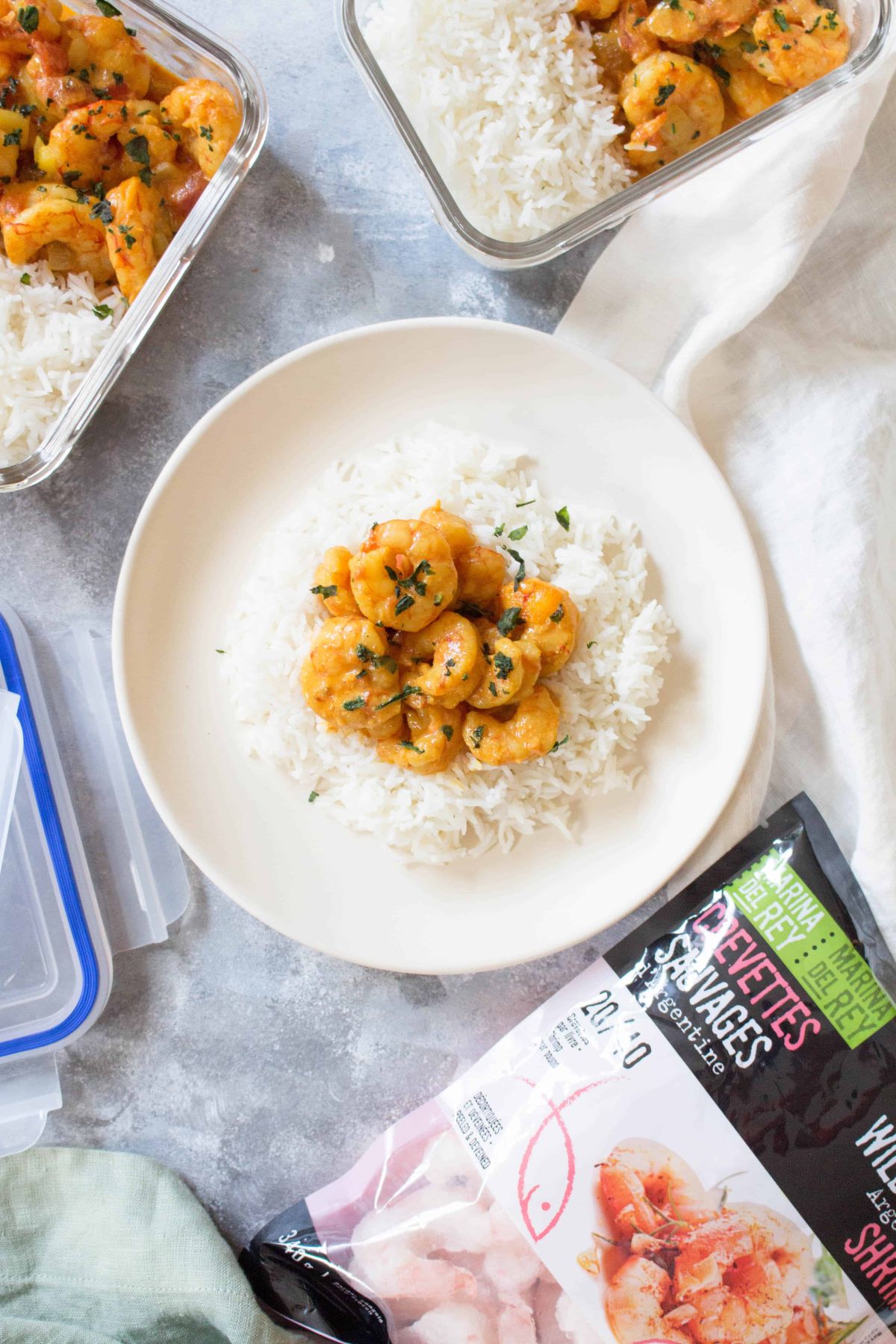 curry shrimp meal prep