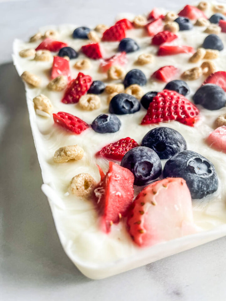 frozen Greek yogurt bark