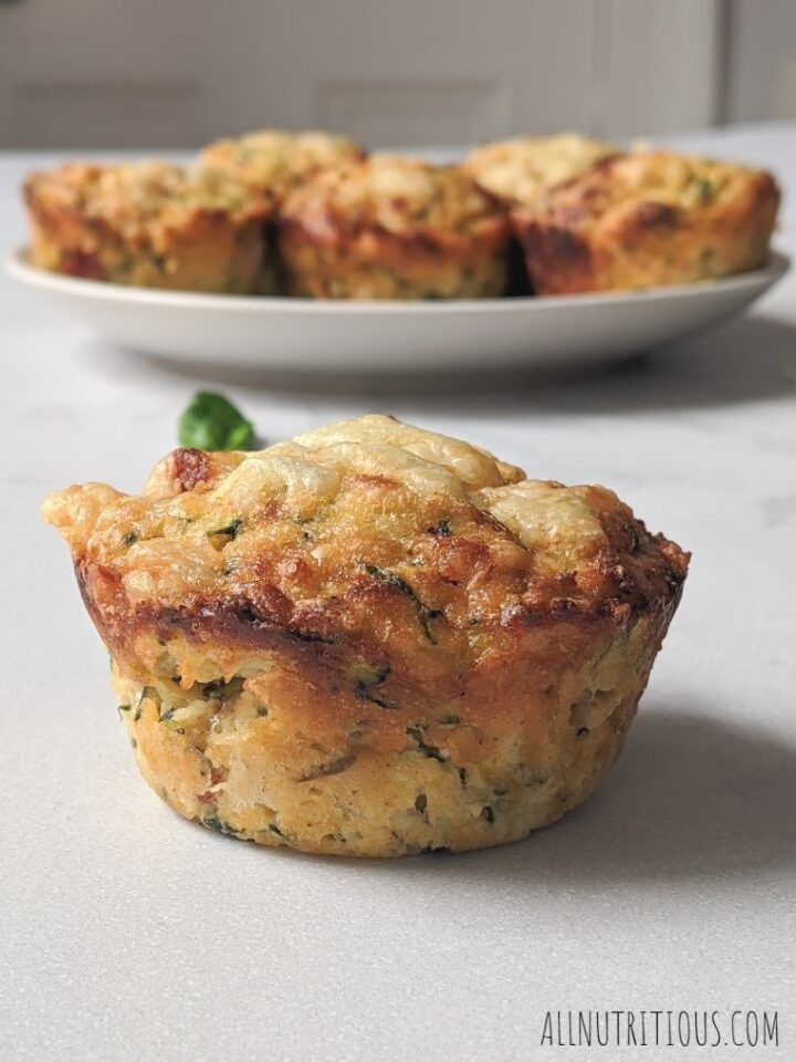 keto pepperoni zucchini muffins