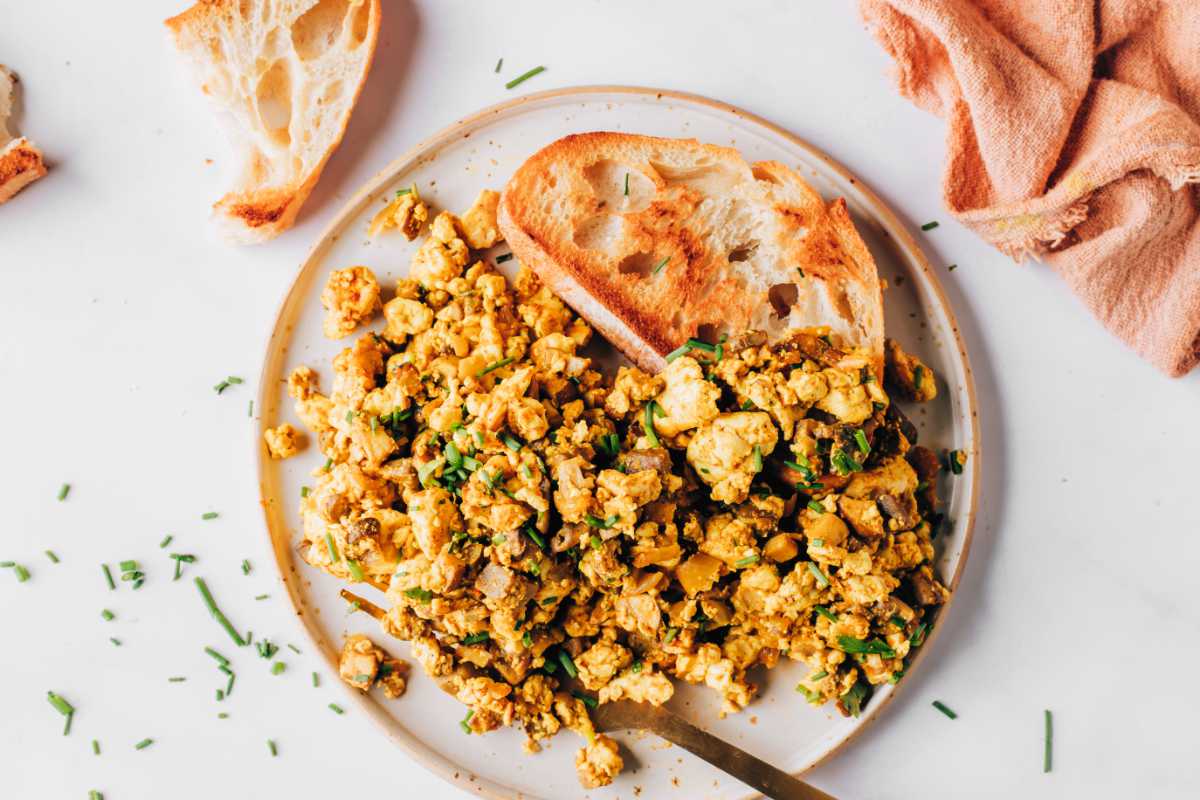 silken tofu scramble