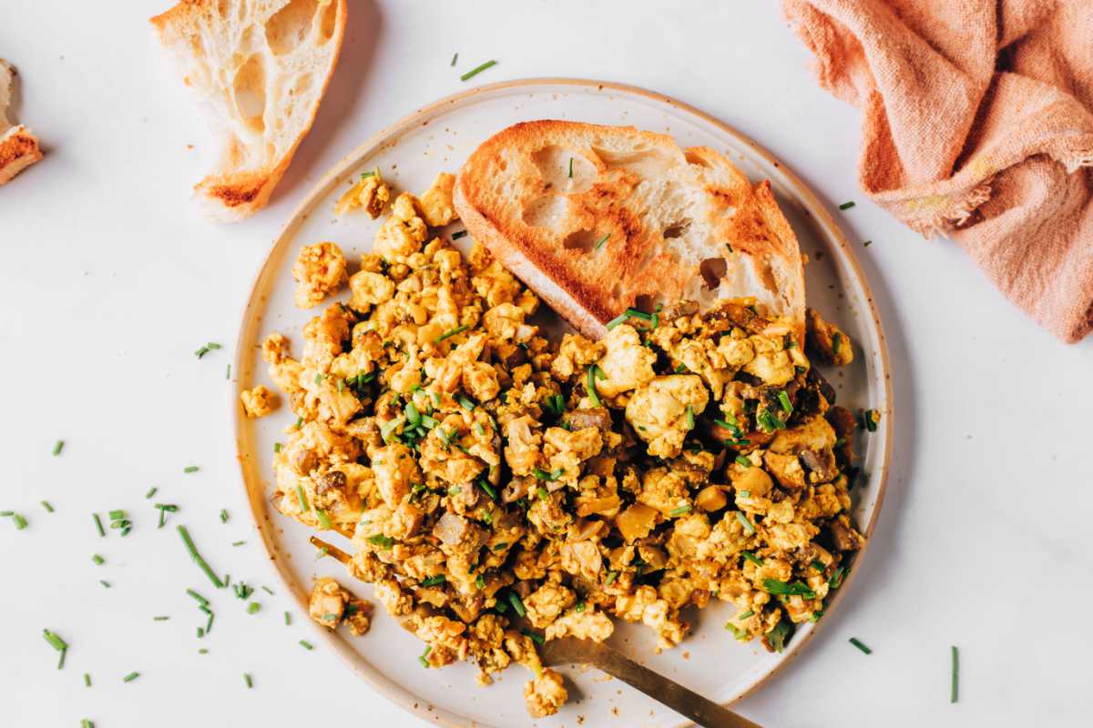 silken tofu scramble