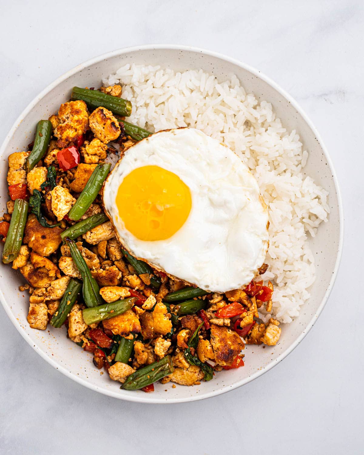 15-Minute Stir Fried Thai Basil Tofu