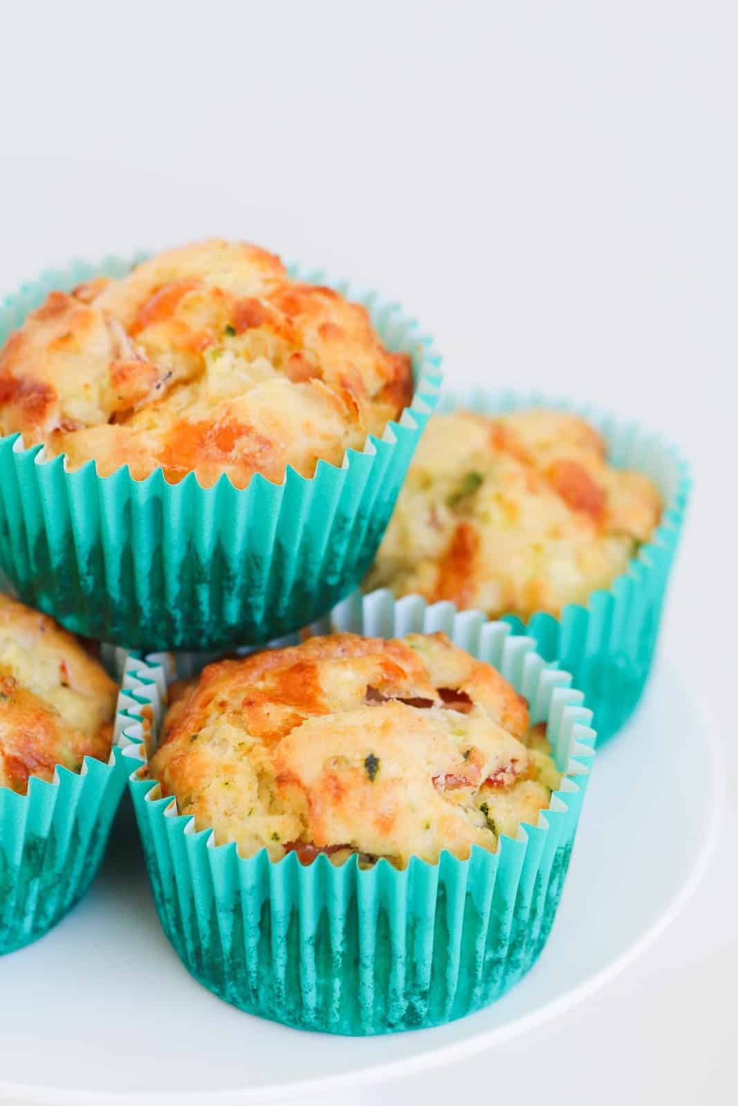 ham cheese and zucchini muffins