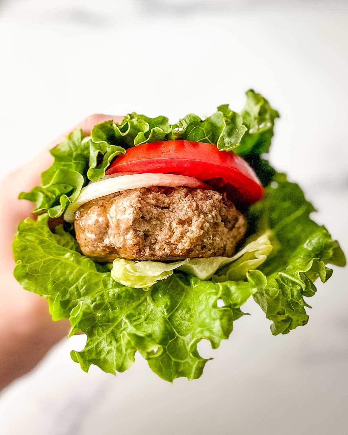 turkey burger lettuce wraps