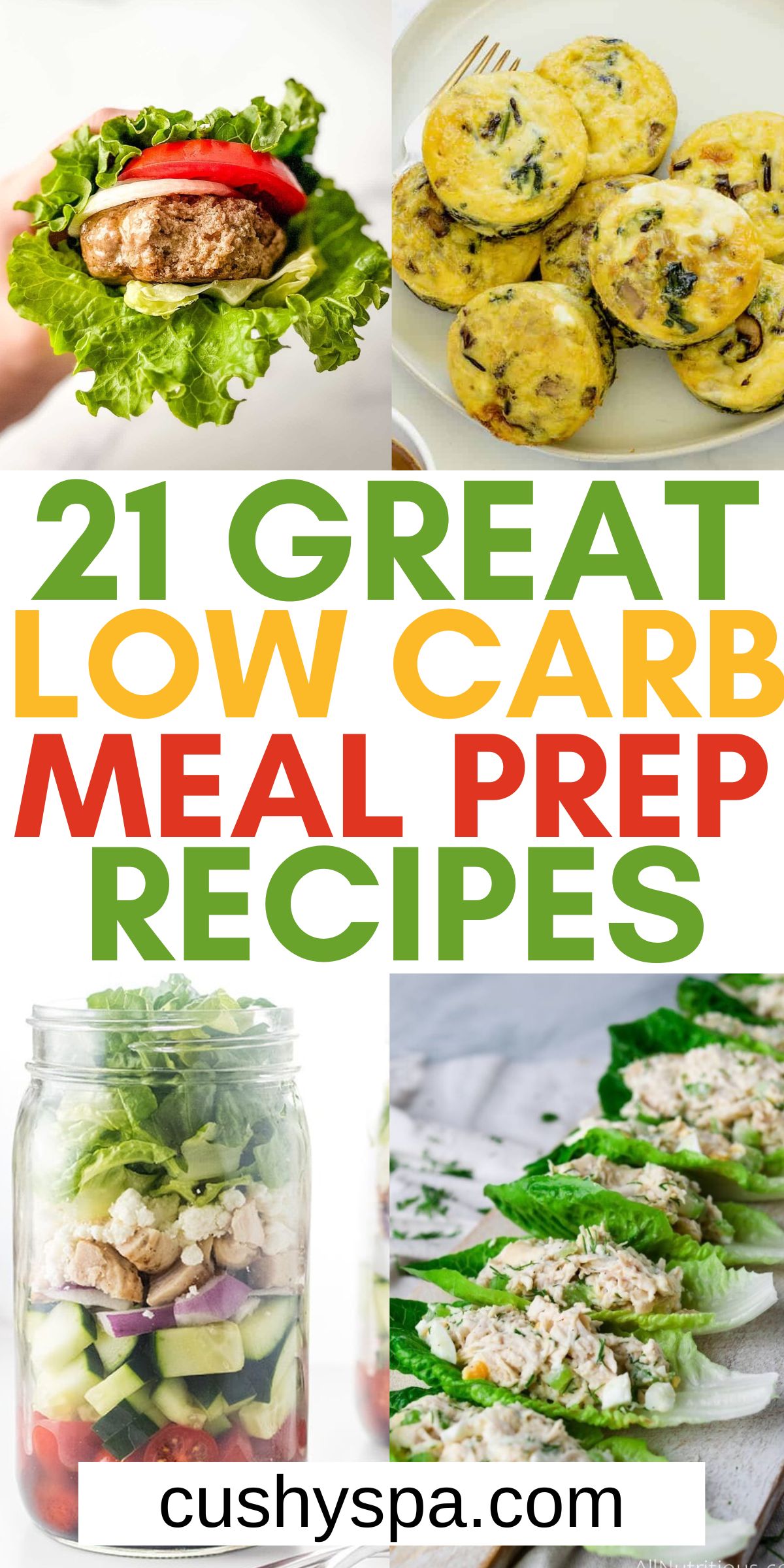 Picture of 21 Low Carb Meal Prep Ideas - Cushy Spa
