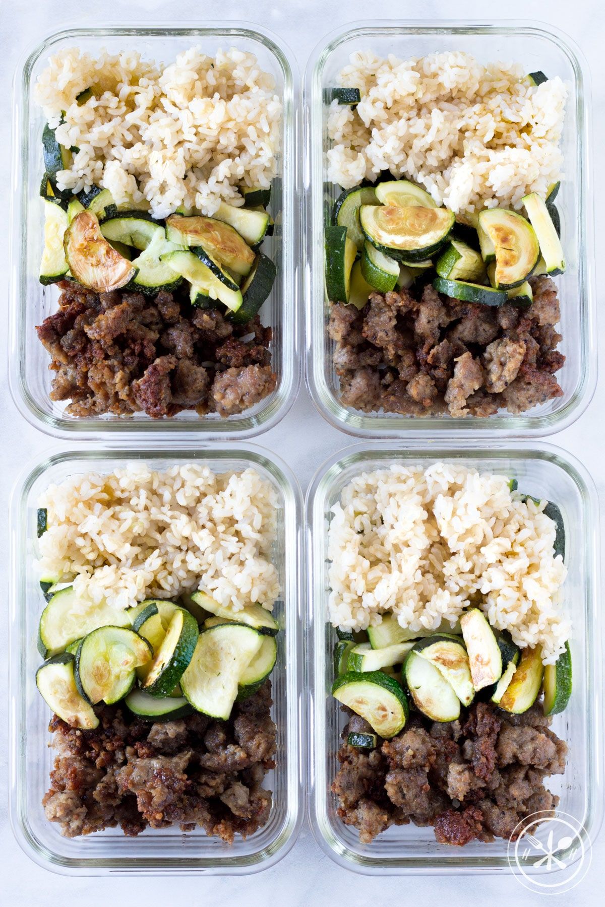 sausage meal prep bowls