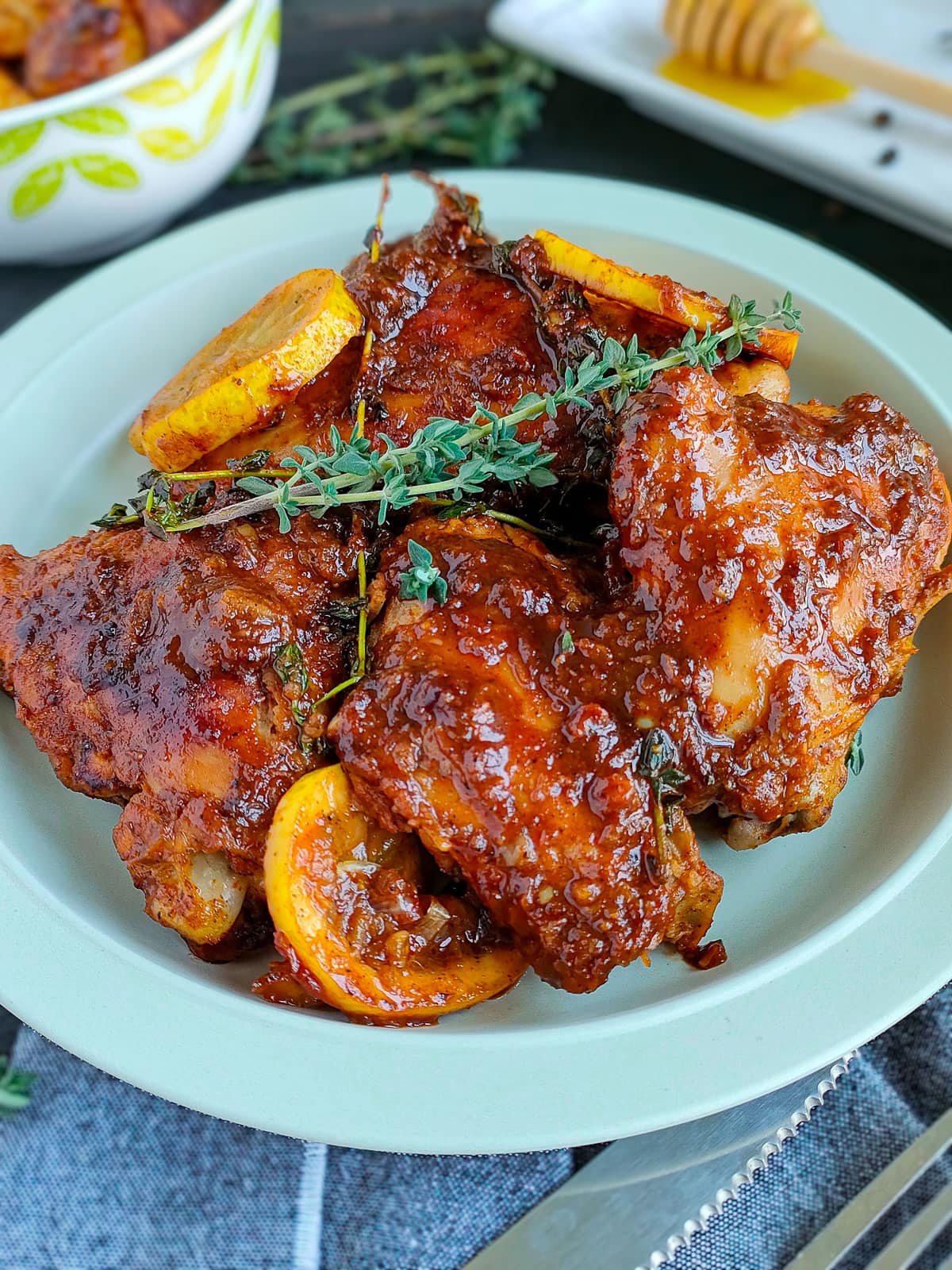 Honey Garlic Lemon Pepper Chicken Thighs