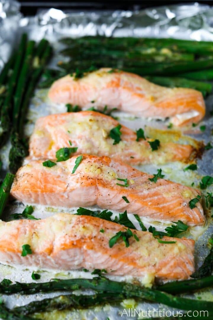 keto salmon and asparagus