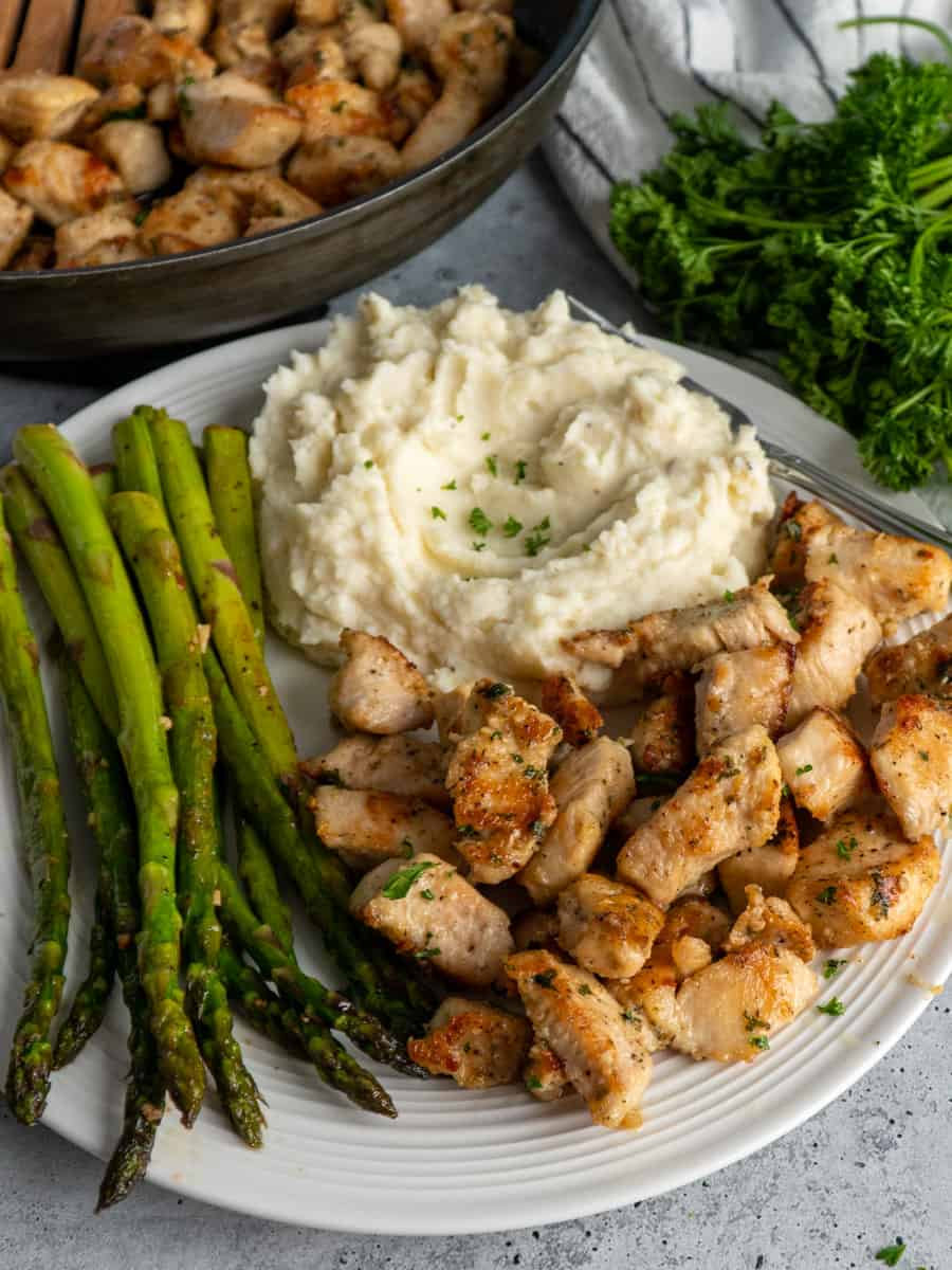 garlic butter chicken bites