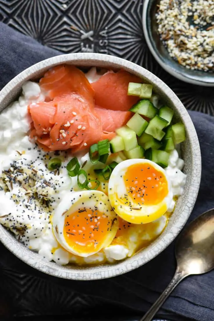 savory cottage cheese breakfast bowl