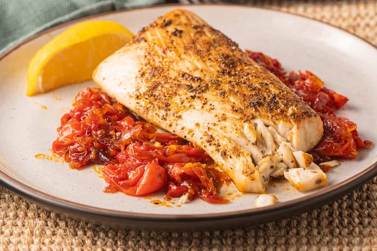 Broiled Mahi Mahi with Cherry Tomato Relish