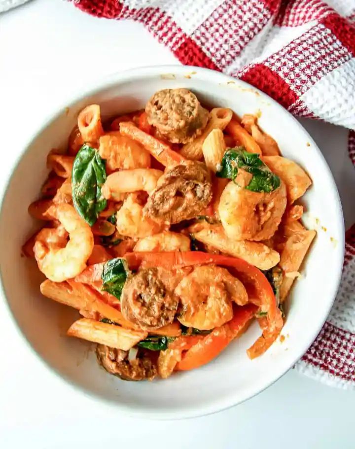 cajun shrimp and sausage pasta