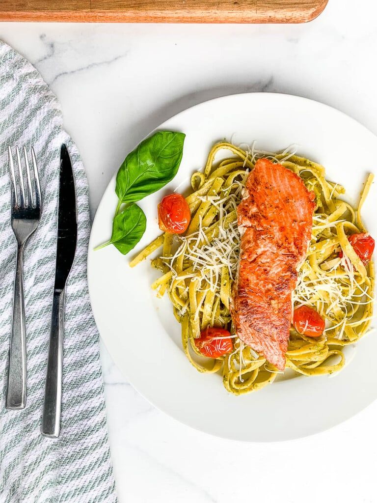 Salmon Pesto Pasta