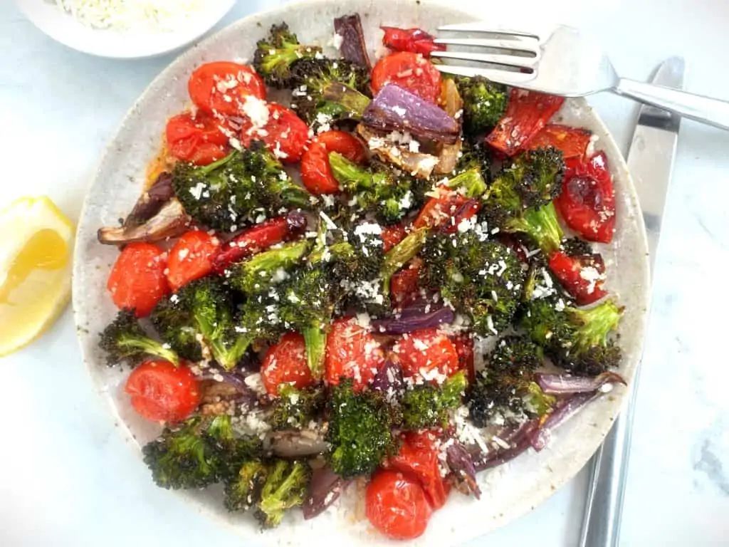 Roasted Vegetables with Grated Parmesan