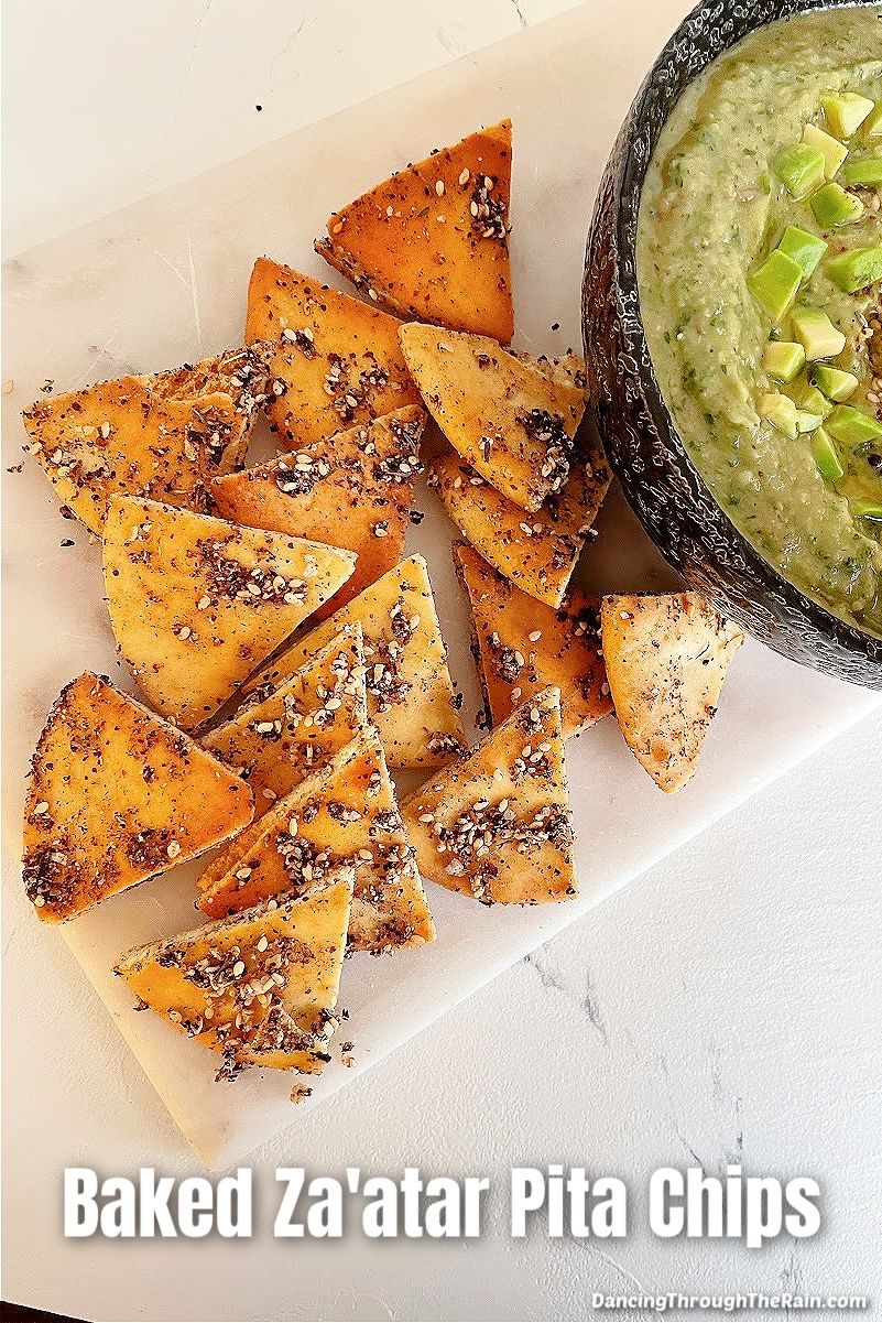 baked za'atar pita chips