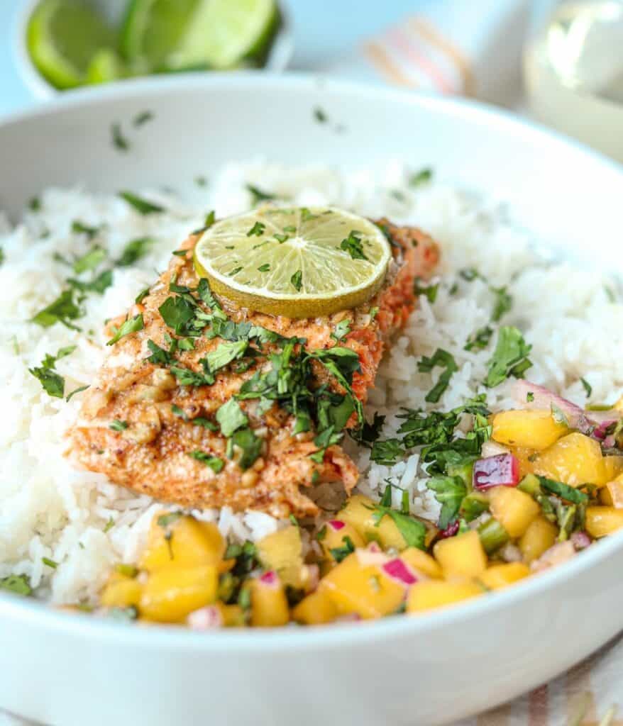 Baked Chili Lime Glazed Salmon