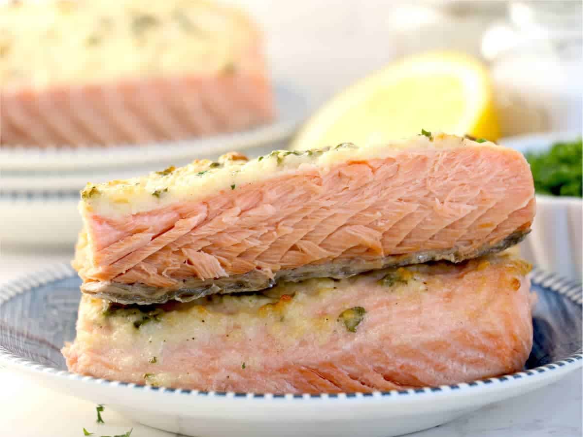 baked salmon with mayo